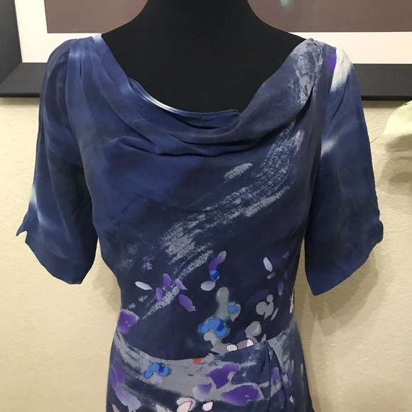 Anthropologie 100% Silk Dress - Picture 3 of 8